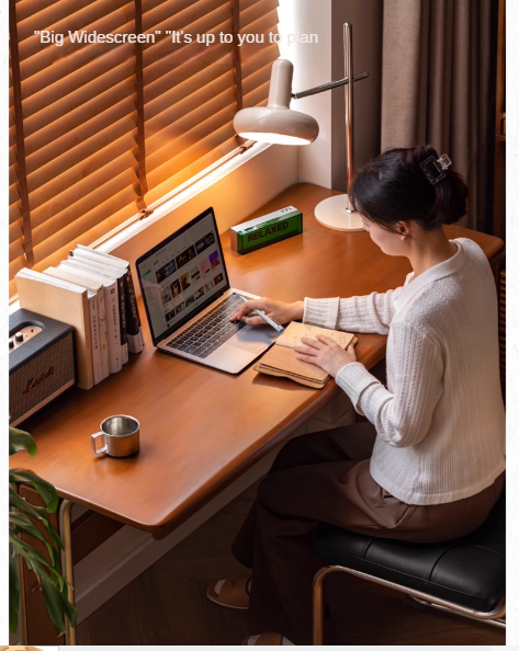 Poplar Solid Wood Rectangular Study Desk