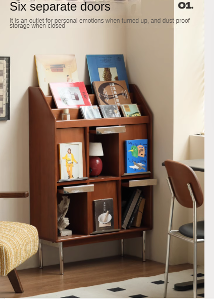 Poplar Solid Wood Household Bookcase