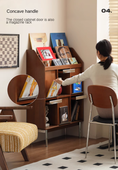 Poplar Solid Wood Household Bookcase