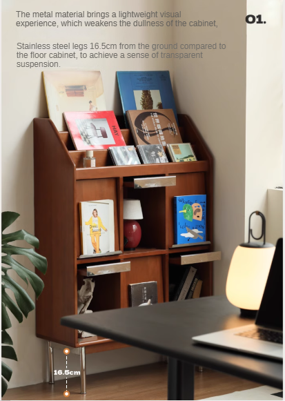 Poplar Solid Wood Household Bookcase