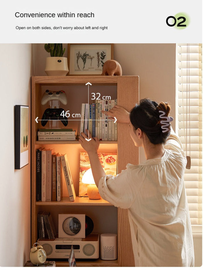 Oak Solid Wood Study Modern Bookcase