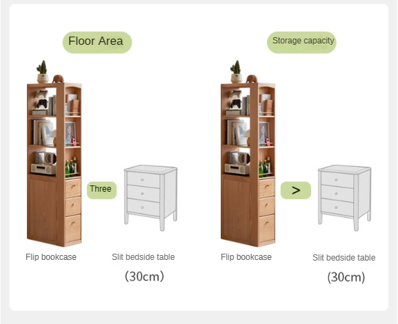 Oak Solid Wood Study Modern Bookcase