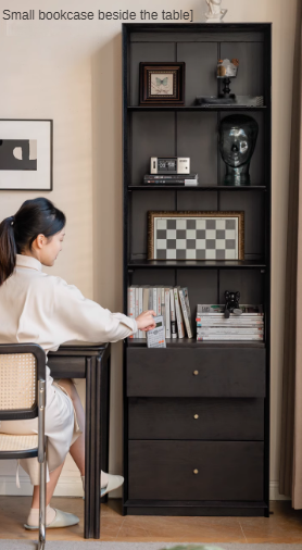 Oak Solid Wood Combination Bookcase Floor Bookshelf