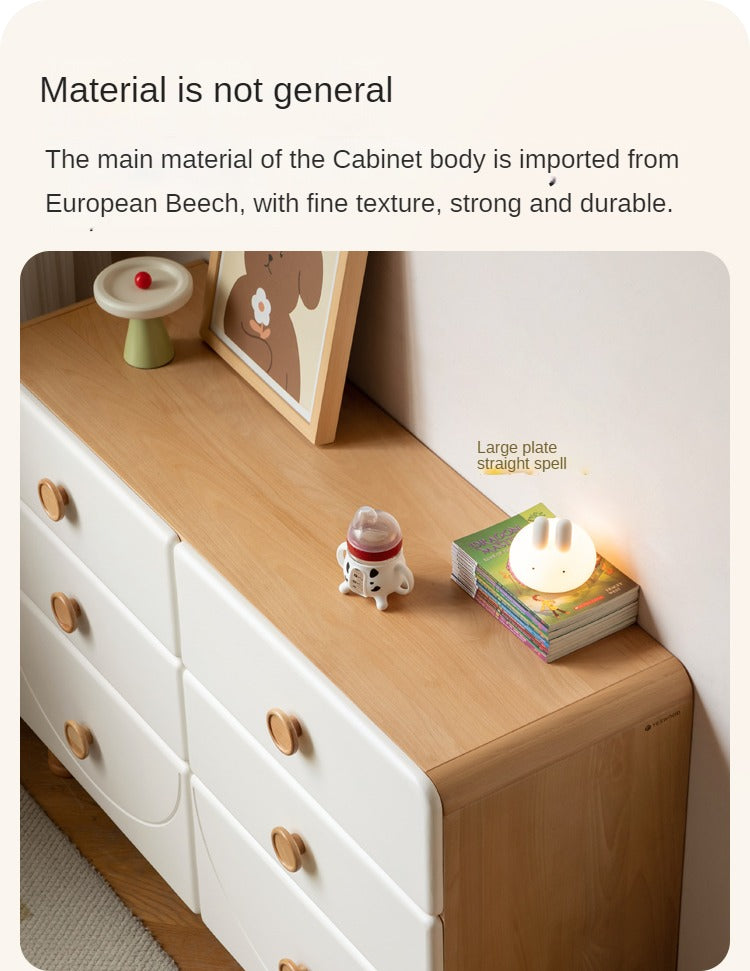 Beech Solid Wood Children's Storage Cabinet