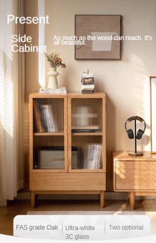 Oak Solid Wood Modern Simple Side Cabinet