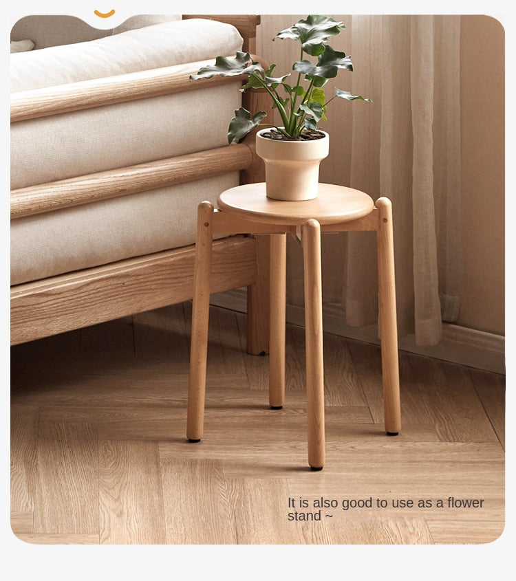 Beech solid wood stackable stools