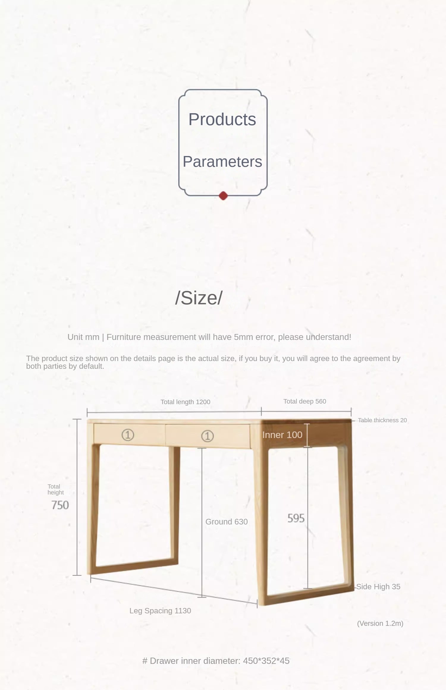 Ash solid wood modern computer desk