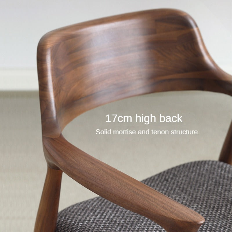 Ash Solid Wood Makeup Chair Dining Chair 2pcs