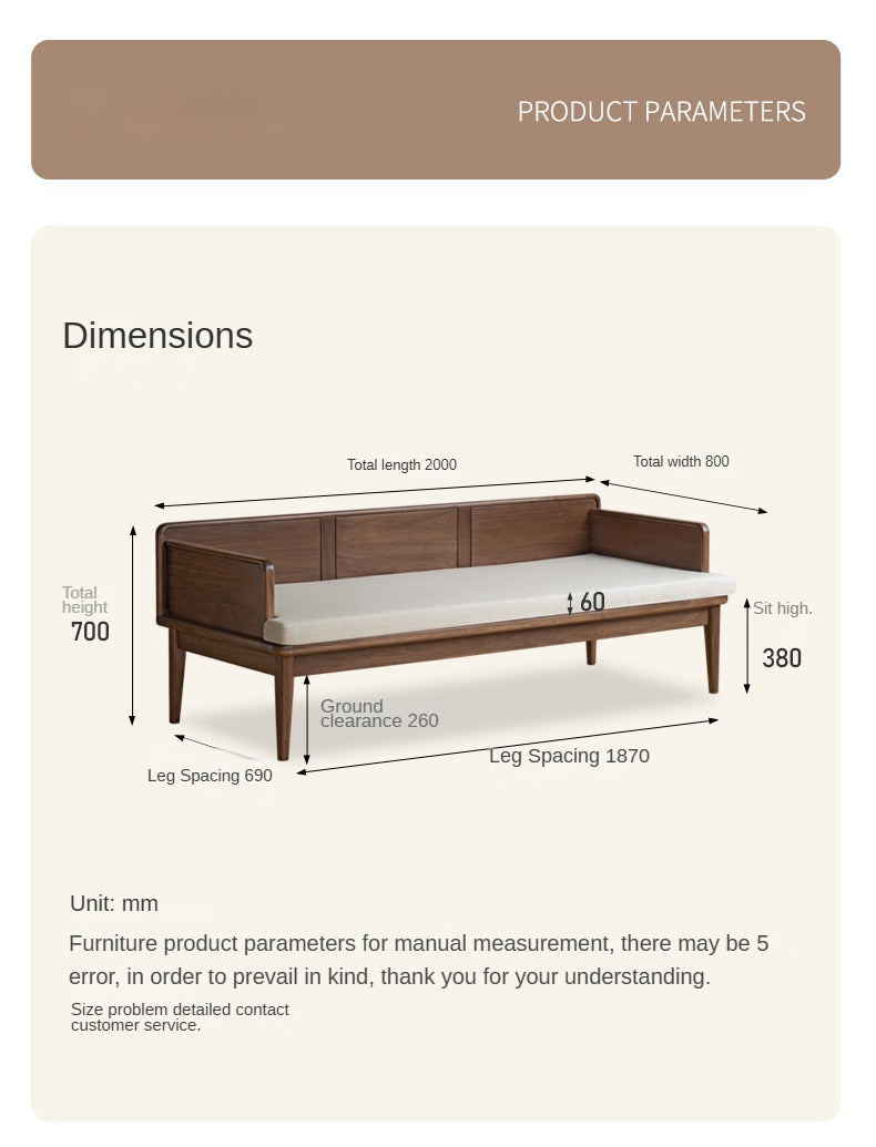 Black Walnut, Oak solid wood Bed New Chinese Style