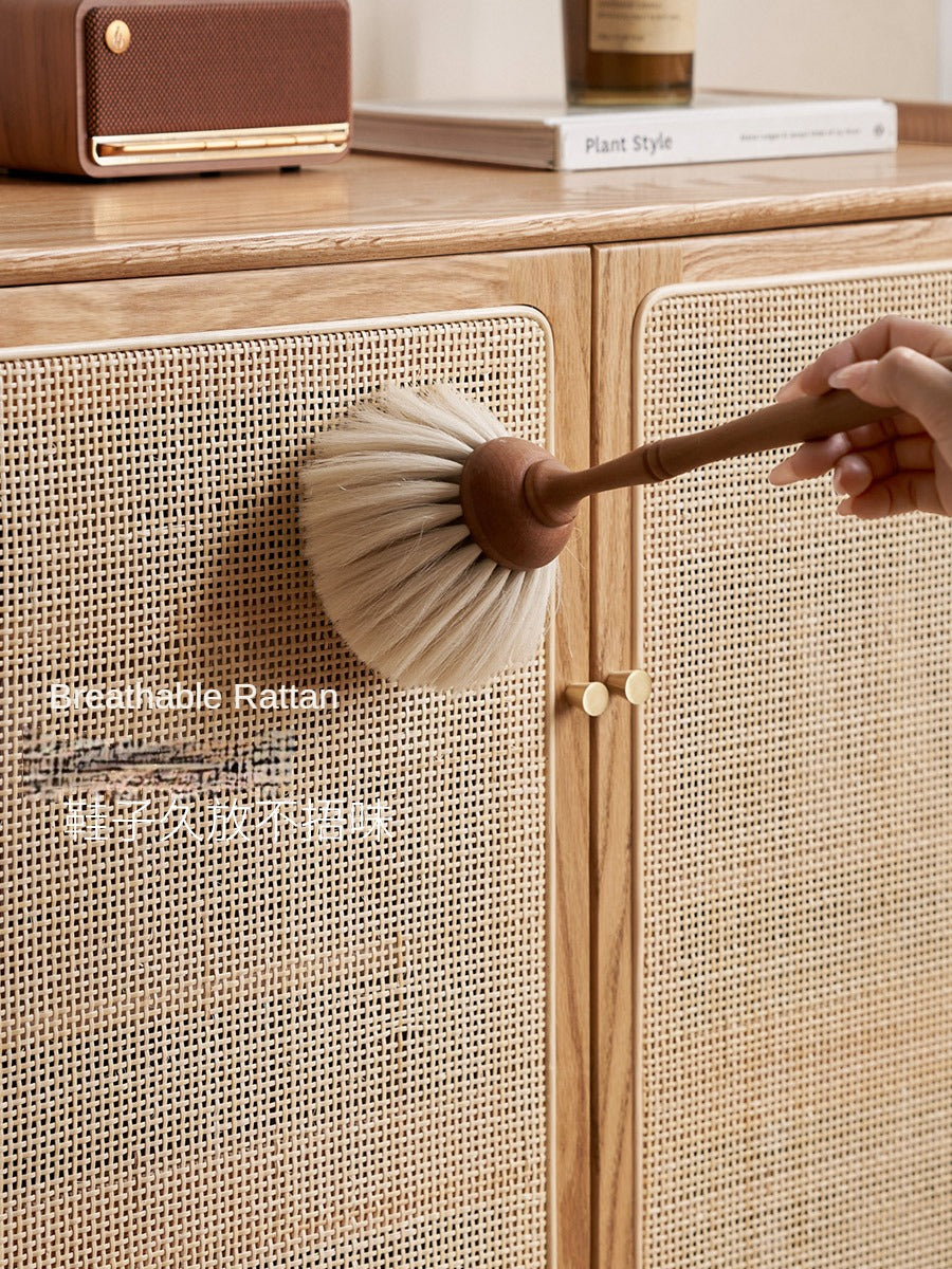 Oak, Black Walnut, Cherry Solid Wood Shoe Cabinet