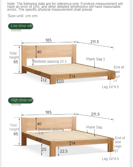 Oak solid wood Bed - SPECIAL PRICE