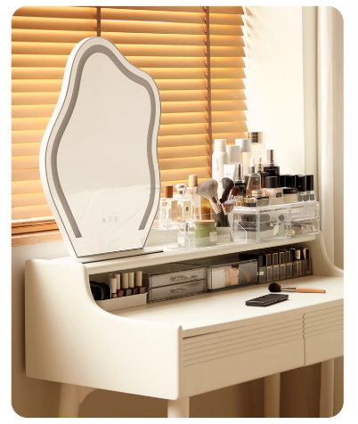 Poplar Solid Wood Dressing Table,computer desk Cream Style