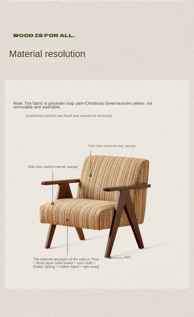 Fabric armChair American Retro