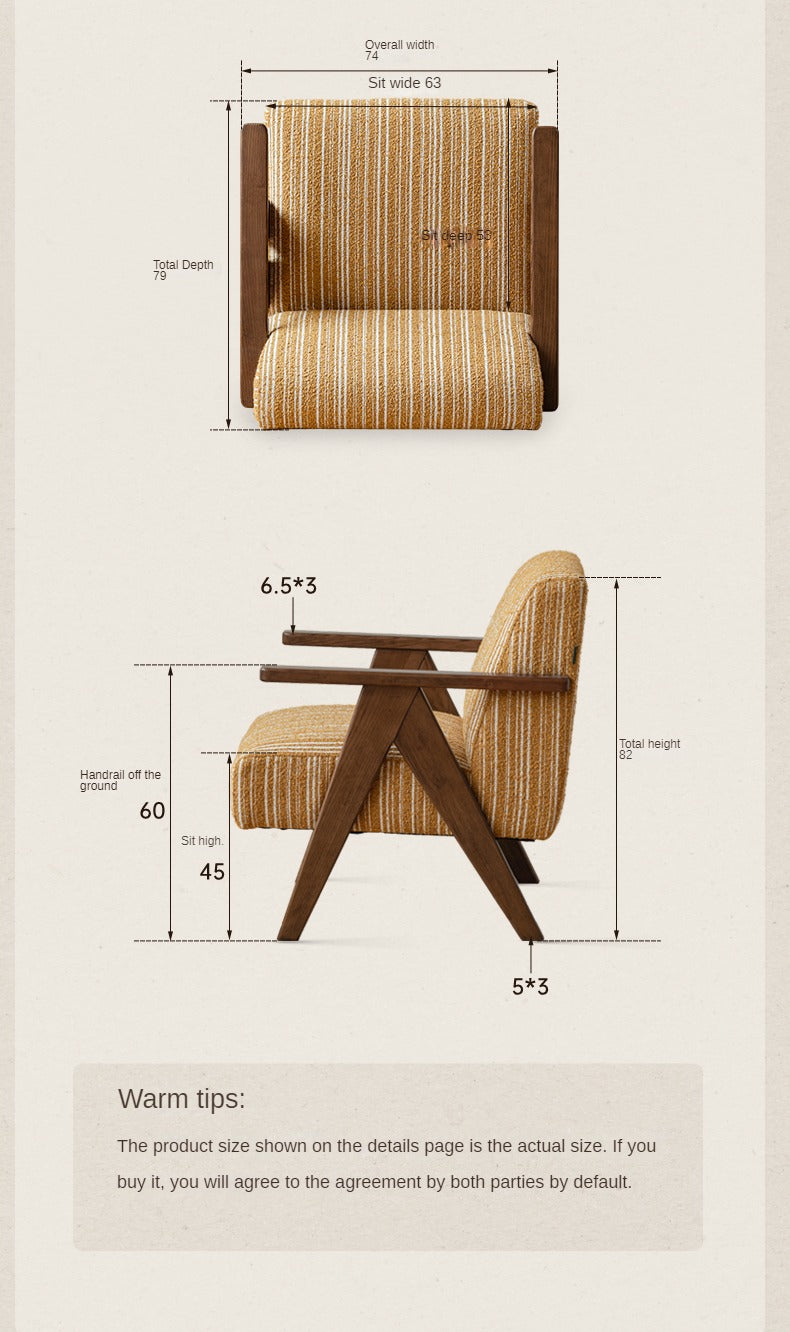 Fabric armChair American Retro