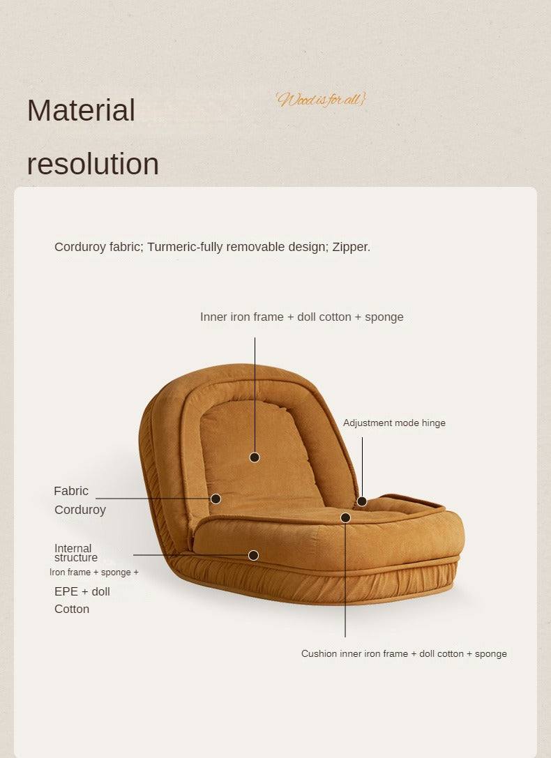 Fabric  lazy sofa Adjustable Floor – 6 Recline Positions