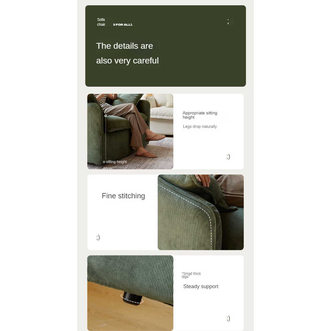 Fabric Sofa armChair corduroy