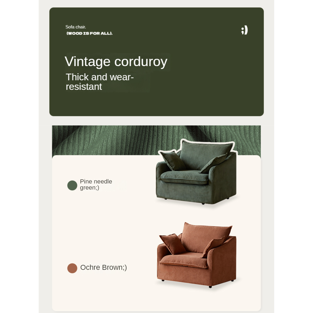 Fabric Sofa armChair corduroy