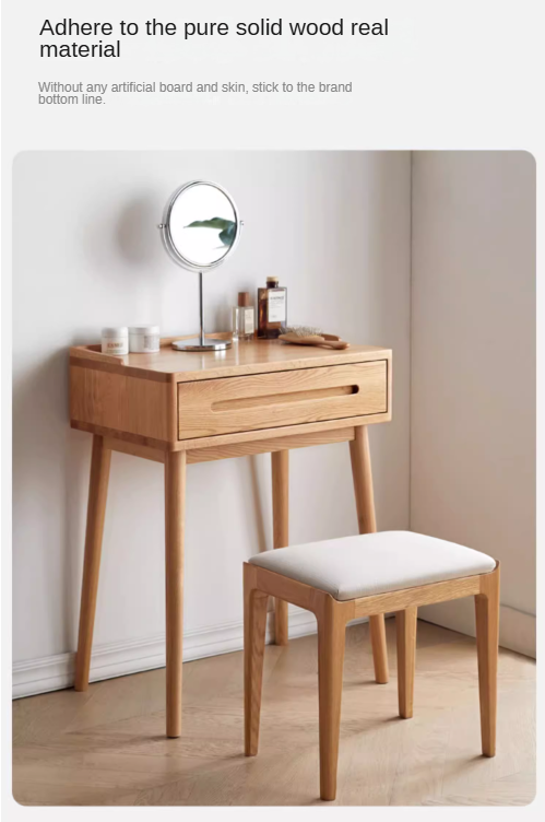 Oak Solid Wood Small Dressing Table.