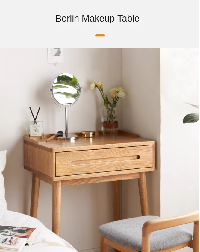 Oak Solid Wood Small Dressing Table.