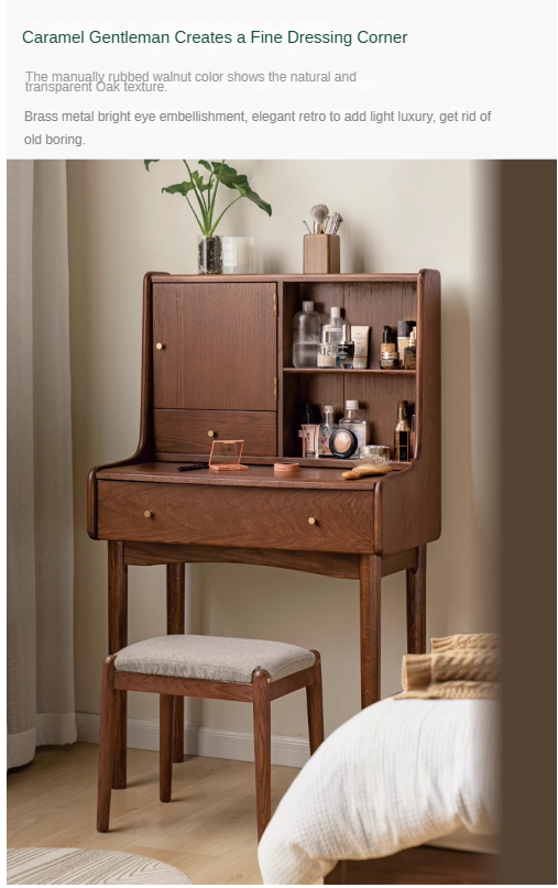 Oak solid wood dressing table