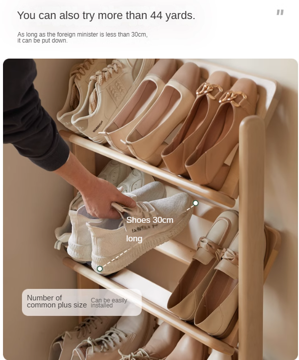 Birch, Beech Solid Wood Multi-Layer Ultra-Thin Shoe racks