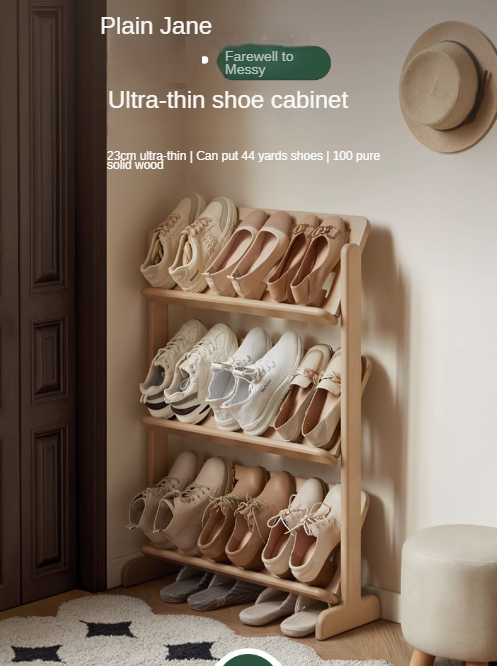 Birch, Beech Solid Wood Multi-Layer Ultra-Thin Shoe racks