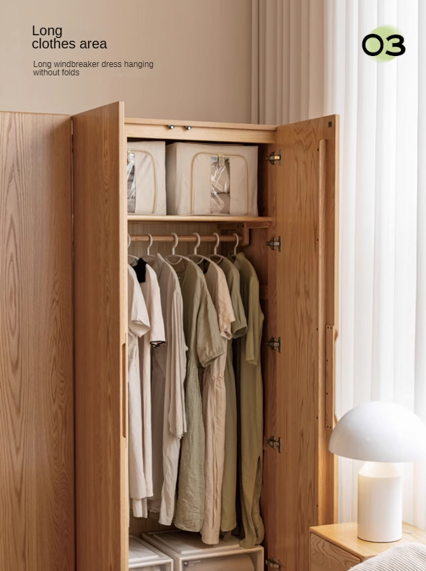 Oak solid wood Wardrobe ::