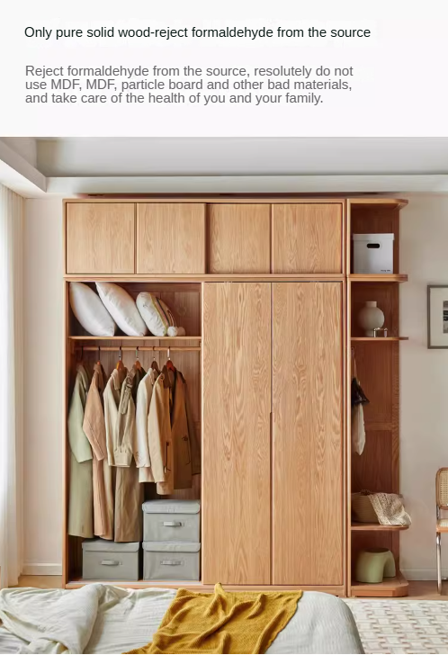 Oak solid wood Wardrobe sliding door ::