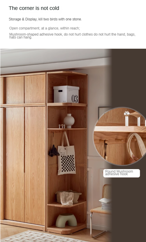 Oak solid wood Wardrobe sliding door ::