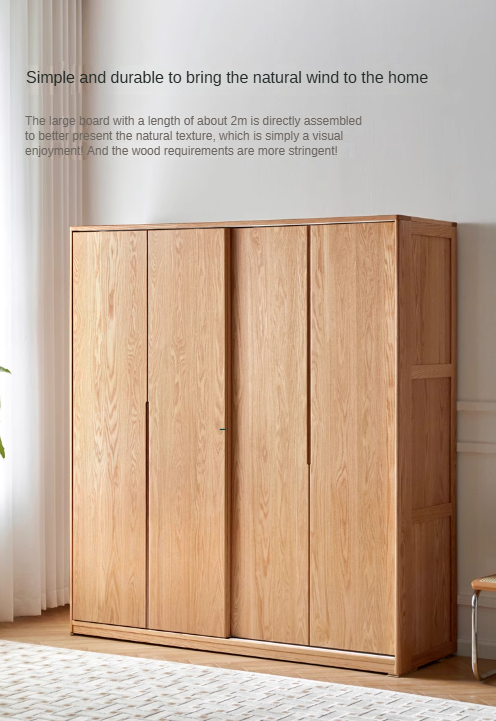 Oak solid wood Wardrobe sliding door ::