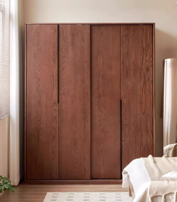 Oak solid wood Wardrobe sliding door::