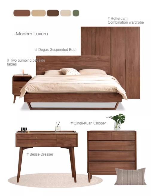 Oak solid wood wardrobe modern::