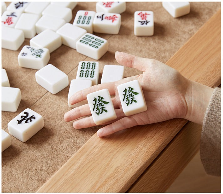 Oak Solid Wood Electric Mahjong Table