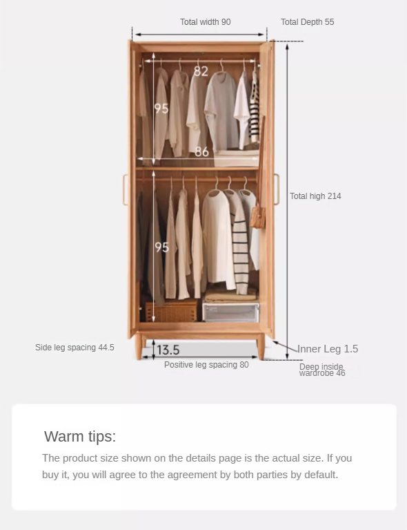 Oak solid wood rattan wardrobe::