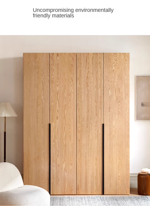 Oak solid wood high wardrobe modern::