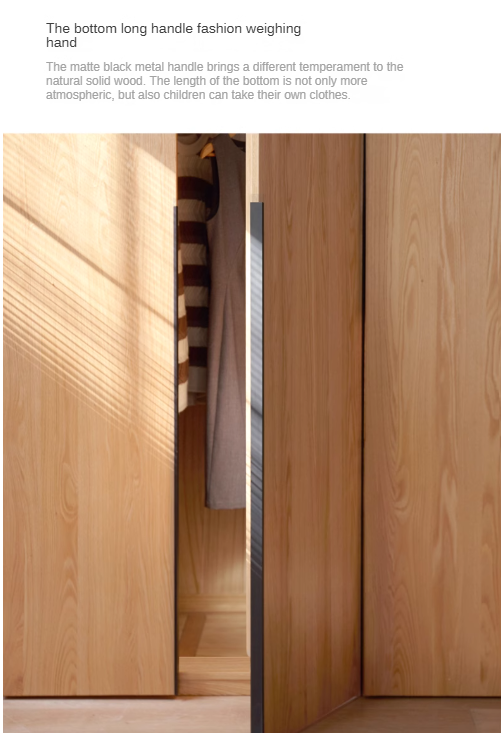 Oak solid wood high wardrobe modern::