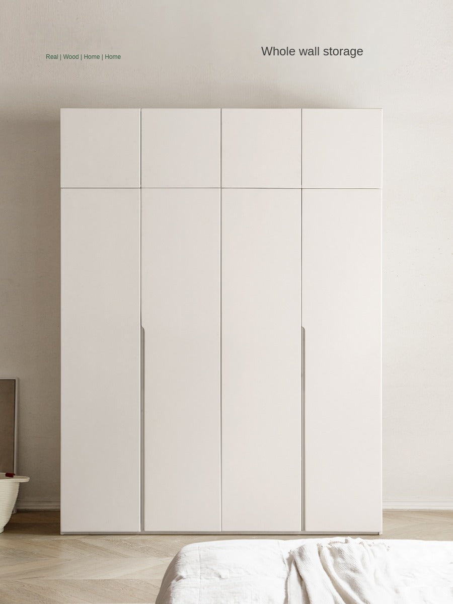 New Zealand Pine Solid wood wardrobe cream style: