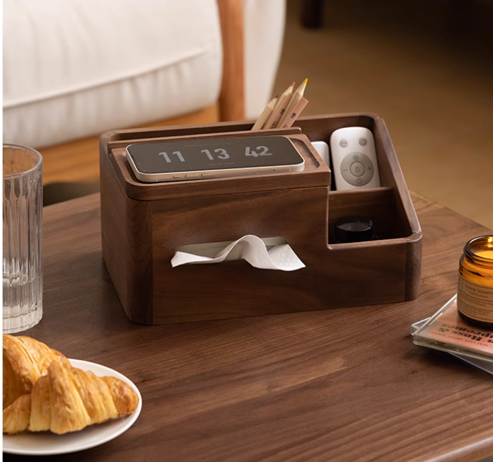 Black walnut, Acacia Solid wood multi-functional tissue box"