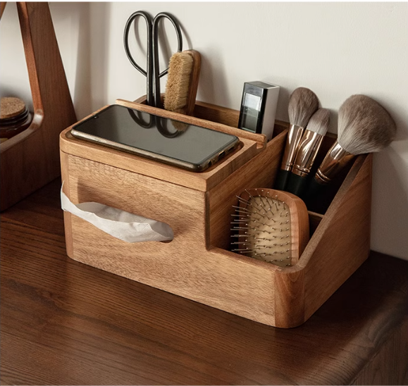 Black walnut, Acacia Solid wood multi-functional tissue box"