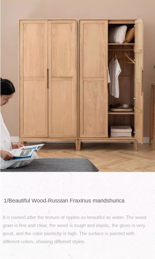 Ash solid wood wardrobe :