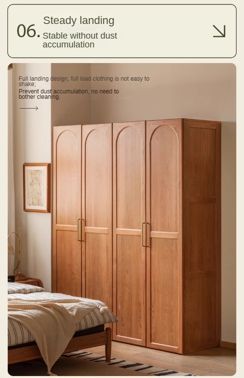 Cherry solid wood Vintage wardrobe: