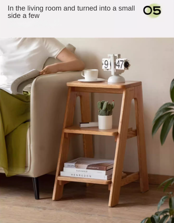 Oak Solid Wood Step Stool: