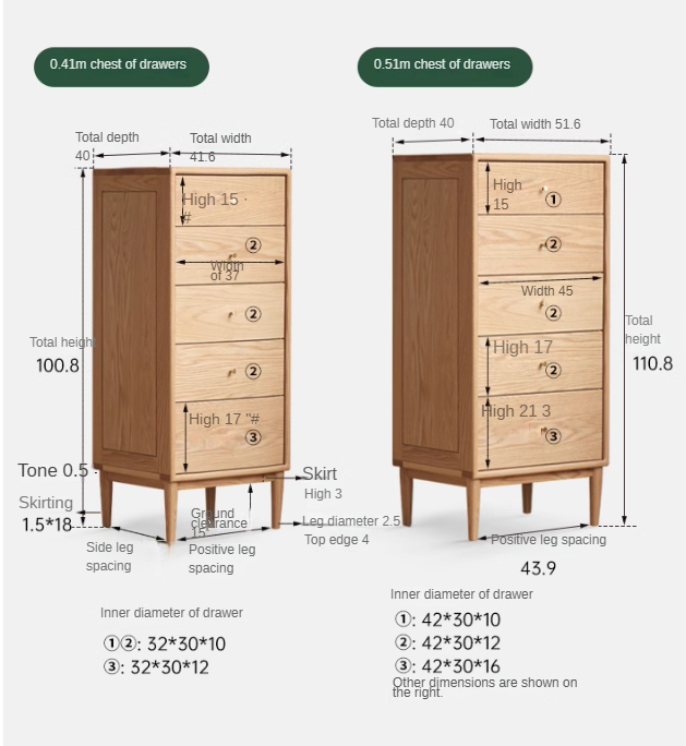 Oak Solid Wood Chest of Drawers