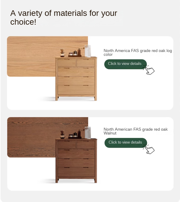 Oak Solid Wood Chest of Drawers