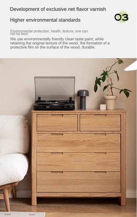 Oak Solid Wood Chest of Drawers