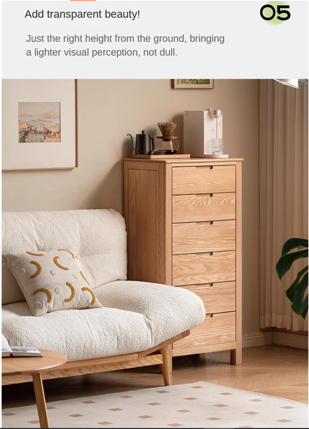 Oak Solid Wood Chest of Drawers