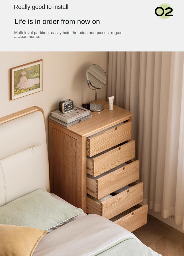 Oak Solid Wood Chest of Drawers