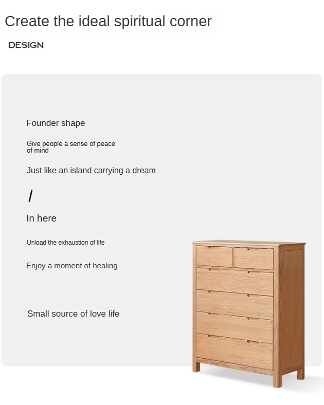 Oak Solid Wood Chest of Drawers