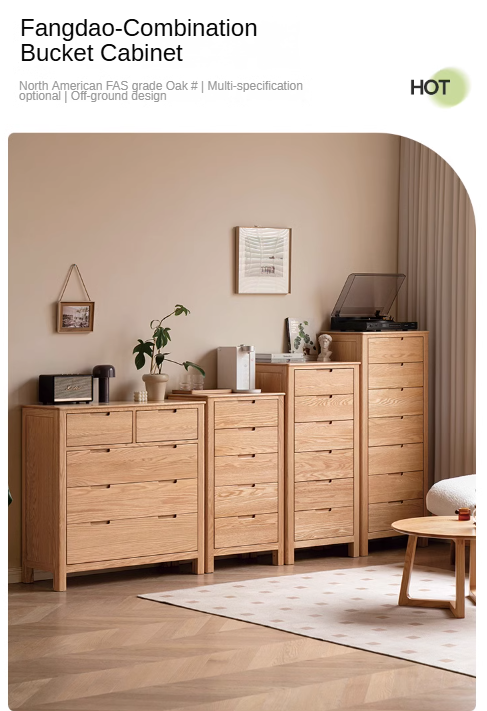 Oak Solid Wood Chest of Drawers