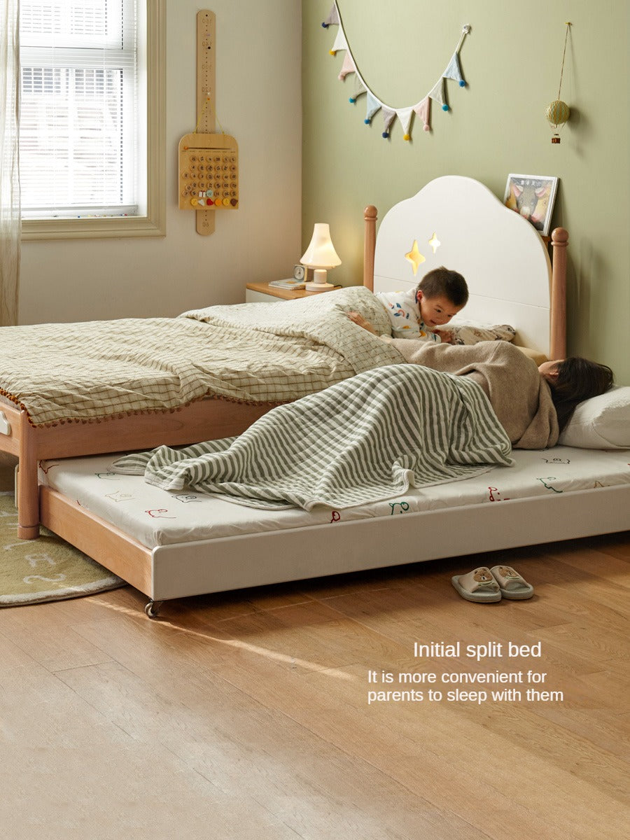 Kids bed multi-functional bunk bed Oak solid wood")